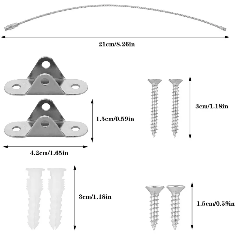 6 Sets Anti Tip Furniture Anch - огляд і ціна Earthquake Anchor Strap