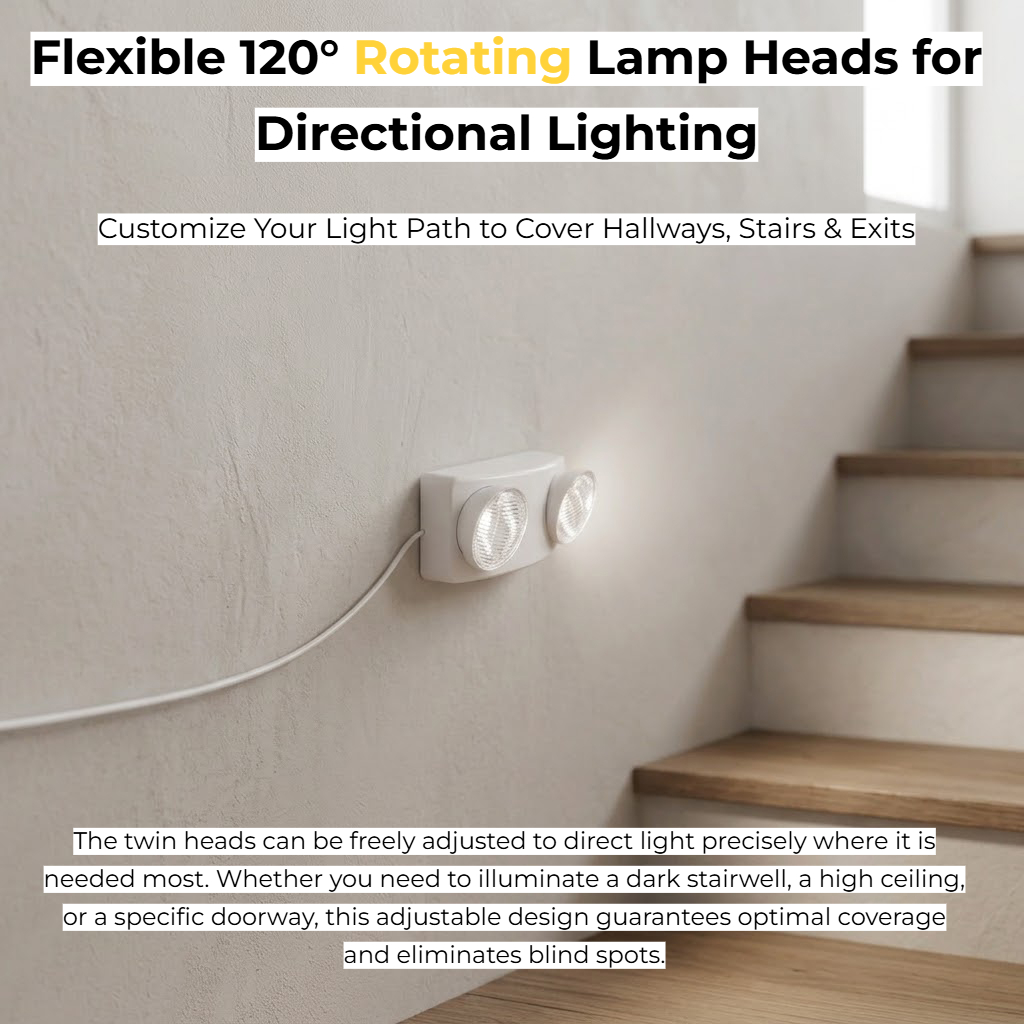 Dual-Head LED Emergency Light  - огляд і ціна Power Outage Light